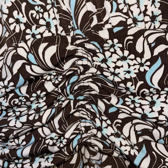 Cato Brown and White Floral Midi Dress - Picture 5 of 5